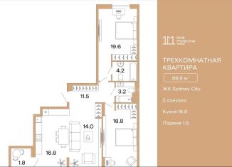 Продаю 2-комнатную квартиру, 89.9 м2, Москва, Шелепихинская набережная, 40к2, метро Народное Ополчение