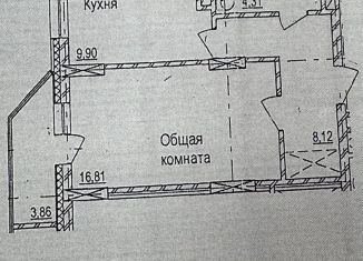 Аренда однокомнатной квартиры, 43 м2, Новосибирск, улица Гоголя, 26