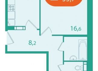 Продажа двухкомнатной квартиры, 55.7 м2, Томская область