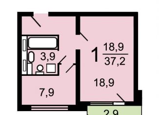 Продам однокомнатную квартиру, 37.2 м2, Москва, Самаркандский бульвар, 12, метро Косино