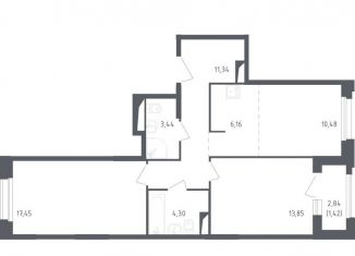 Продаю 2-комнатную квартиру, 69.9 м2, Московская область, Торговая улица, 6