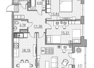 Продам 3-ком. квартиру, 96 м2, Казань, ЖК Времена года, улица Генерала Ерина, 5Д