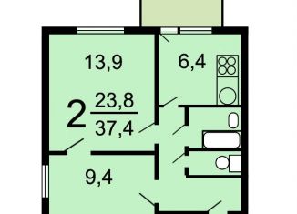 Продам двухкомнатную квартиру, 38 м2, Москва, улица Лётчика Бабушкина, 33к1, Бабушкинский район