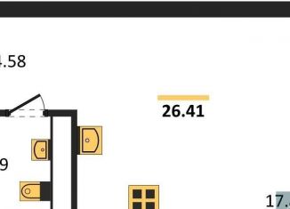 Квартира на продажу студия, 26.4 м2, Воронеж, Железнодорожный район, набережная Чуева, 7