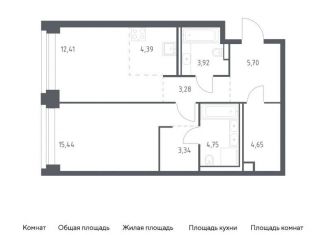 1-ком. квартира на продажу, 57.9 м2, Москва, ЗАО, жилой комплекс Нова, к2