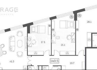 Продажа четырехкомнатной квартиры, 140.5 м2, Москва, Мытная улица, 40к1, Мытная улица