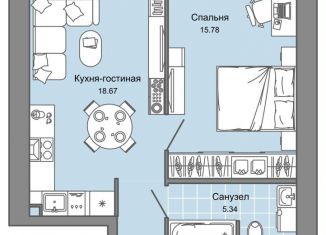 2-ком. квартира на продажу, 46 м2, Киров, Ленинский район, улица 4-й Пятилетки, 86