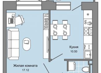 Продается однокомнатная квартира, 37 м2, Киров, улица 4-й Пятилетки, 86