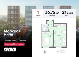 Продам 1-ком. квартиру, 36.8 м2, Санкт-Петербург