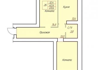 2-ком. квартира на продажу, 69.6 м2, Вологодская область