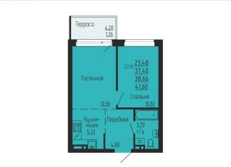 Продаю 1-ком. квартиру, 38.5 м2, Челябинская область