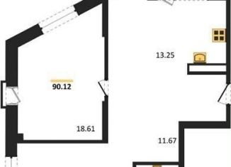 Трехкомнатная квартира на продажу, 87.7 м2, Воронежская область, набережная Чуева, 7