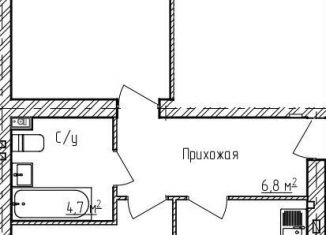 Продам однокомнатную квартиру, 56 м2, деревня Карабиха