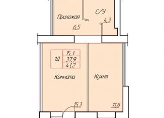 Продается однокомнатная квартира, 41.2 м2, Череповец