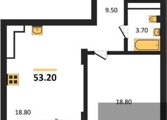 1-ком. квартира на продажу, 53.2 м2, Воронежская область