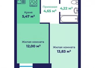 Продаю 2-комнатную квартиру, 41.6 м2, Ярославль, Фрунзенский район