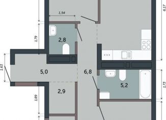 Продается трехкомнатная квартира, 84.3 м2, Екатеринбург, улица Бакинских Комиссаров, 33А/3, ЖК Парк Победы