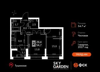 Продаю 2-комнатную квартиру, 54.7 м2, Москва, район Покровское-Стрешнево