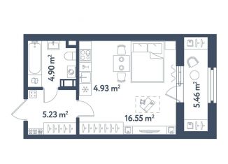 Продаю квартиру студию, 34.3 м2, Санкт-Петербург