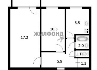 Продаю двухкомнатную квартиру, 43.4 м2, Новосибирск, Нарымская улица, 9, метро Сибирская