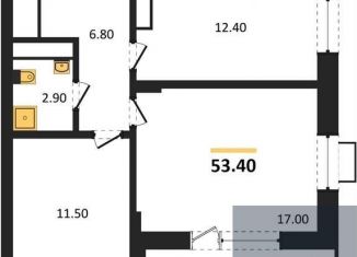 Продажа двухкомнатной квартиры, 53.4 м2, Воронеж, Железнодорожный район