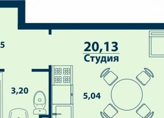 1-ком. квартира на продажу, 20.1 м2, Уфа