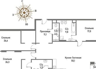 4-ком. квартира на продажу, 150.4 м2, Москва, ВАО, улица Матросская Тишина, 12