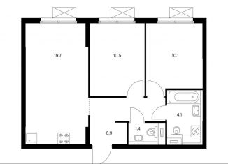 Продается 2-комнатная квартира, 52.7 м2, Москва, СВАО