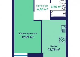 Продаю 1-комнатную квартиру, 41.6 м2, Ярославль