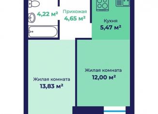 2-комнатная квартира на продажу, 41.6 м2, Ярославская область