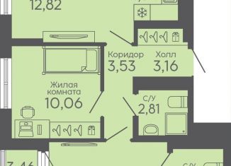 Продается двухкомнатная квартира, 56 м2, Екатеринбург, жилой комплекс Новокольцовский, 5, метро Ботаническая