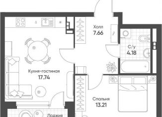 1-ком. квартира на продажу, 44.6 м2, Екатеринбург, метро Ботаническая