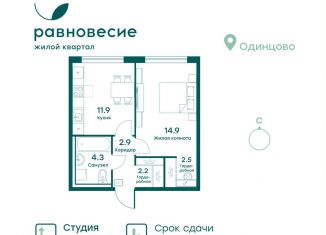 Продаю квартиру студию, 38.7 м2, село Перхушково