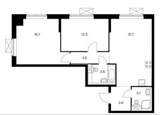 Продажа 2-ком. квартиры, 65 м2, Москва