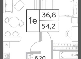 Продажа 2-ком. квартиры, 54.2 м2, Москва, проспект Генерала Дорохова, вл1к1, метро Ломоносовский проспект