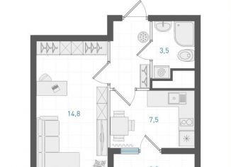 Продается 1-ком. квартира, 31.6 м2, Свердловская область, улица Вильгельма де Геннина, 23