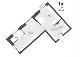 Продам 1-комнатную квартиру, 41 м2, Новосибирская область