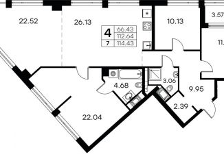 Продам 4-комнатную квартиру, 114.4 м2, Санкт-Петербург, муниципальный округ Морской