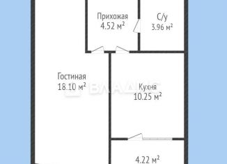 Продаю 1-ком. квартиру, 38.8 м2, Краснодар, улица Красных Партизан, 4/15, ЖК Сограт