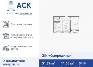 Продается двухкомнатная квартира, 67.3 м2, Краснодар, ЖК Новелла, Питерская улица, 40лит6