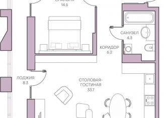Продам двухкомнатную квартиру, 68.9 м2, Пенза, Ленинский район