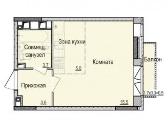Продам квартиру студию, 27.8 м2, Ижевск, жилой комплекс Скандинавия, 7, Индустриальный район