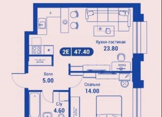 Продаю 2-комнатную квартиру, 47.4 м2, Москва, улица Бочкова, 11, улица Бочкова