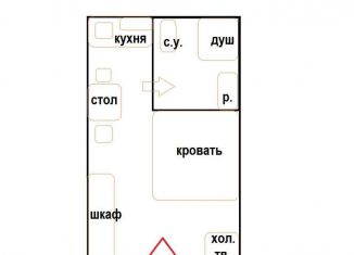 Сдам в аренду квартиру студию, 14 м2, Краснодарский край, Кленовая улица, 5