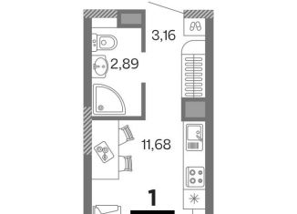 Продаю однокомнатную квартиру, 17.7 м2, Рязань, Московский район