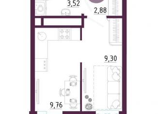 Продаю квартиру студию, 27.8 м2, Тула