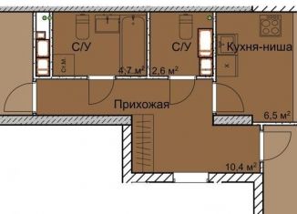 Двухкомнатная квартира на продажу, 70.6 м2, Нижний Новгород