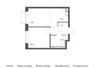 Продается однокомнатная квартира, 34.3 м2, посёлок Мирный, жилой комплекс Томилино Парк, к6.1