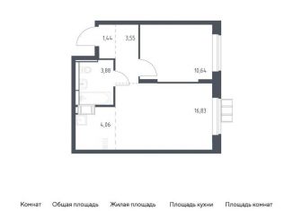 Продам 1-комнатную квартиру, 40.4 м2, поселение Рязановское, жилой комплекс Алхимово, к9