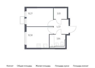 Продам 1-ком. квартиру, 32.3 м2, Москва, жилой комплекс Остафьево, к15